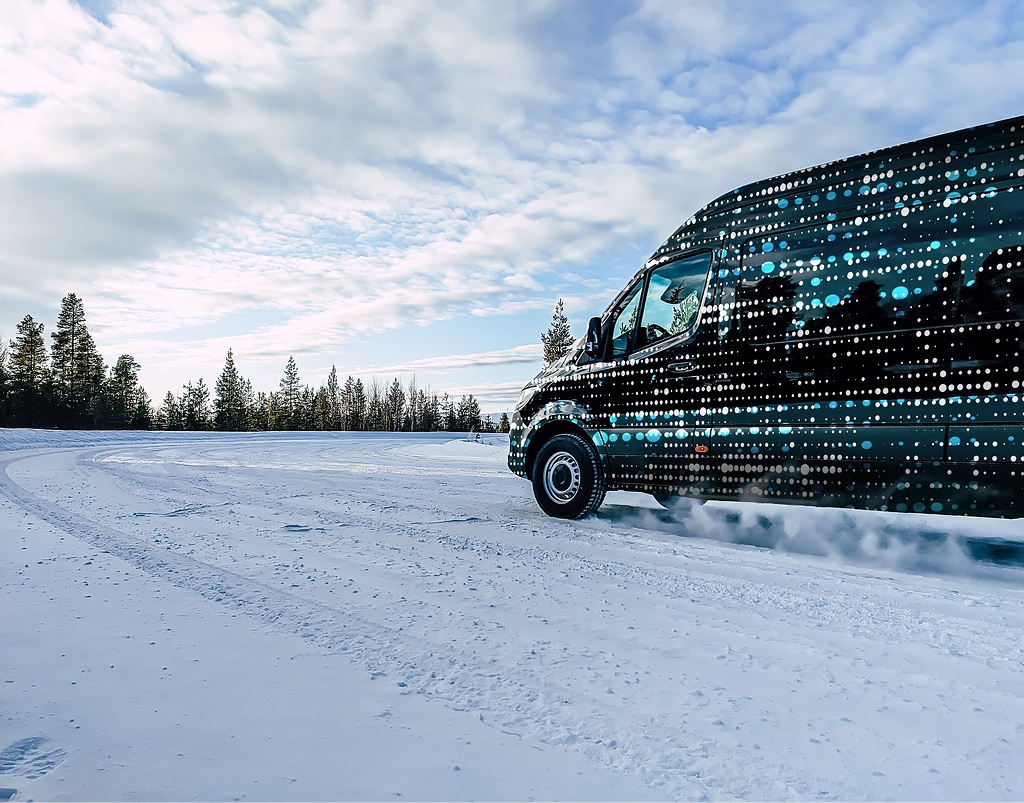 Manufacturers like Mercedes-Benz road-test their electric vehicles in winter