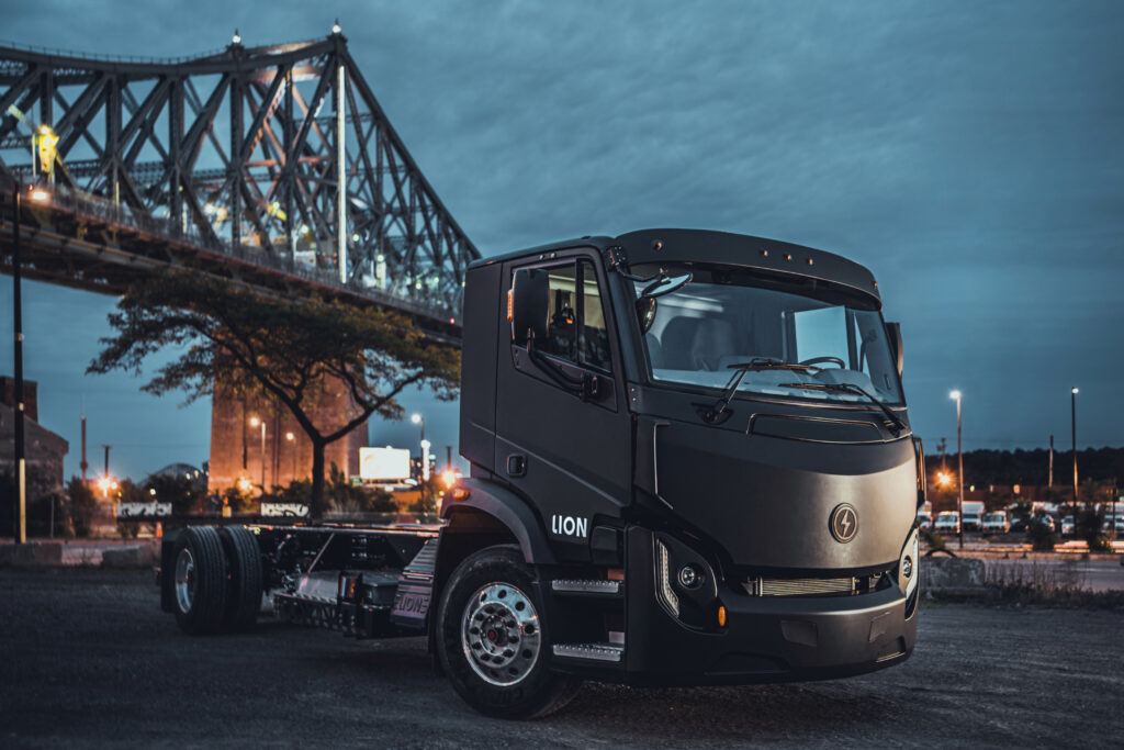 Image shows the Lion6 medium-duty electric truck.