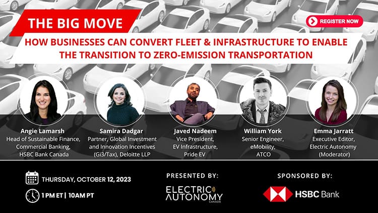 Title screen for "The Big Move: How Businesses can convert fleets & infrastructure to enable the transition to zero-emission transportation"